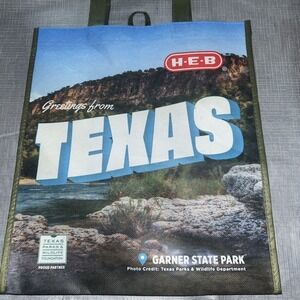 New With Tags H-E-B ~ Texas Shopping Reusable Bag 15x13.5 Earth Day Theme